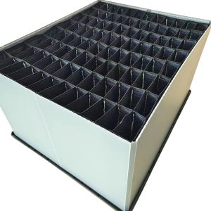 1200x1000 plastic Gaylord pallet container with Hang-in fabric pockets
