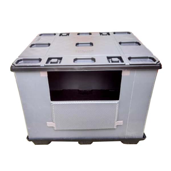 Foldable pallet pack container with Collar (2)